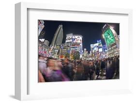 Shibuya Crossing, Crowds of People Crossing the Intersection in the Centre of Shibuya, Tokyo-Gavin Hellier-Framed Photographic Print