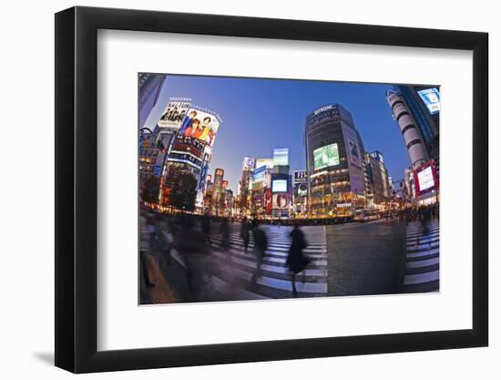 Shibuya Crossing, Crowds of People Crossing the Intersection in the Centre of Shibuya, Tokyo-Gavin Hellier-Framed Photographic Print