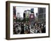 Shibuya Crossing in Front of the Shibuya Train Station is One of Tokyo's Busiest City Centers-null-Framed Photographic Print