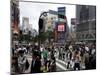 Shibuya Crossing in Front of the Shibuya Train Station is One of Tokyo's Busiest City Centers-null-Mounted Photographic Print