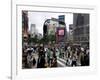 Shibuya Crossing in Front of the Shibuya Train Station is One of Tokyo's Busiest City Centers-null-Framed Photographic Print