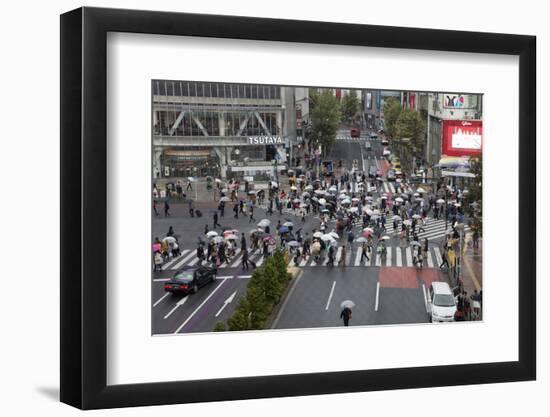 Shibuya Crossing (The Scramble), Shibuya Station, Shibuya, Tokyo, Japan, Asia-Stuart Black-Framed Photographic Print