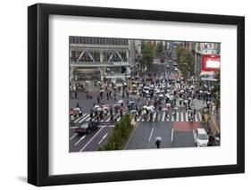 Shibuya Crossing (The Scramble), Shibuya Station, Shibuya, Tokyo, Japan, Asia-Stuart Black-Framed Photographic Print