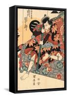 Shichidaime Ichikawa Danjuro No Shimizu No Kanja Yoshitaka-Utagawa Kuniyasu-Framed Stretched Canvas