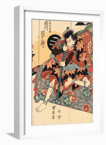 Shichidaime Ichikawa Danjuro No Shimizu No Kanja Yoshitaka-Utagawa Kuniyasu-Framed Giclee Print