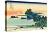 Shichiri Beach in Sagami Province, c.1830-Katsushika Hokusai-Stretched Canvas