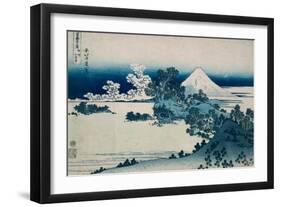 Shichiri Beach in Sagami Province, Katsushika Hokusai, Japan, Edo Period 1830-1833-Katsushika Hokusai-Framed Art Print