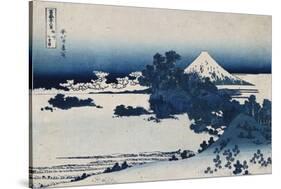 Shichirigahama in Suruga Province'- from the Series 'The Thirty Six Views of Mount Fuji'-Katsushika Hokusai-Stretched Canvas