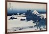 Shichirigahama in Suruga Province'- from the Series 'The Thirty Six Views of Mount Fuji'-Katsushika Hokusai-Framed Giclee Print