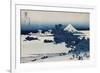 Shichirigahama in Suruga Province'- from the Series 'The Thirty Six Views of Mount Fuji'-Katsushika Hokusai-Framed Giclee Print