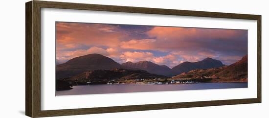 Shieldaig Village and Loch Torridor Mts Highlands Scotland-null-Framed Photographic Print