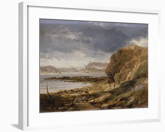 Shields from the Harbour Mouth, 1845-John Wilson Carmichael-Framed Giclee Print