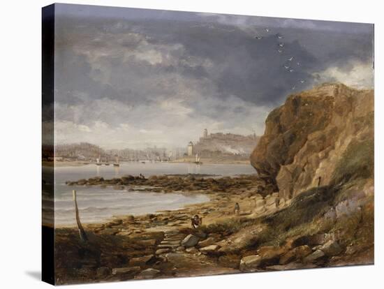 Shields from the Harbour Mouth, 1845-John Wilson Carmichael-Stretched Canvas