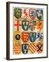 Shields with Arms of Mostly Mythical Sovereigns, Made by An English Painter, 1400s-null-Framed Giclee Print