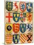 Shields with Arms of Mostly Mythical Sovereigns, Made by An English Painter, 1400s-null-Mounted Giclee Print