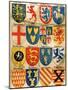 Shields with Arms of Mostly Mythical Sovereigns, Made by An English Painter, 1400s-null-Mounted Giclee Print