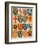 Shields with Arms of Mostly Mythical Sovereigns, Made by An English Painter, 1400s-null-Framed Giclee Print