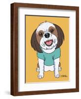 Shih Tzu Brown-Tomoyo Pitcher-Framed Giclee Print