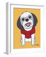 Shih Tzu Gray-Tomoyo Pitcher-Framed Giclee Print