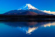 Inverted Image of Mt.Fuji - the Blue Sky-shihina-Mounted Photographic Print
