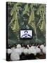 Shiite Cleric Men Listen to Hezbollah Leader Sheik Hassan Nasrallah Giving Speech, Beirut, Lebanon-null-Stretched Canvas