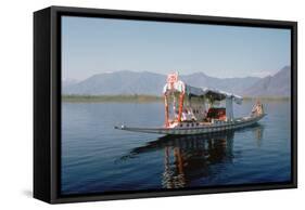 Shikara (Traditional Wooden Boat) on Dal Lake, Srinagar, Kashmir, India-Vivienne Sharp-Framed Stretched Canvas