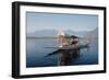 Shikara (Traditional Wooden Boat) on Dal Lake, Srinagar, Kashmir, India-Vivienne Sharp-Framed Photographic Print