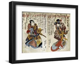 Shiki No Nagame Maru-Ni-I No Toshi, Toshi Actor, Scene from the Four Seasons, 1839-Utagawa Kunisada-Framed Giclee Print