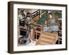 Shiki No Nagame Maru-Ni-I No Toshi, Toshi Actor, Scene from the Four Seasons, 1839-Utagawa Kunisada-Framed Giclee Print