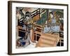 Shiki No Nagame Maru-Ni-I No Toshi, Toshi Actor, Scene from the Four Seasons, 1839-Utagawa Kunisada-Framed Giclee Print