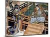 Shiki No Nagame Maru-Ni-I No Toshi, Toshi Actor, Scene from the Four Seasons, 1839-Utagawa Kunisada-Mounted Giclee Print