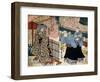 Shiki No Nagame Maru-Ni-I No Toshi, Toshi Actor, Scene from the Four Seasons, 1839-Utagawa Kunisada-Framed Giclee Print