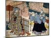 Shiki No Nagame Maru-Ni-I No Toshi, Toshi Actor, Scene from the Four Seasons, 1839-Utagawa Kunisada-Mounted Giclee Print