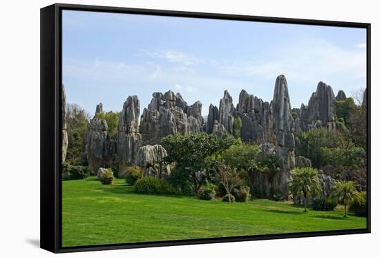 Shilin Stone Forest in Kunming, Yunnan, China-luq-Framed Stretched Canvas