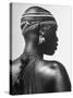 Shilluk Tribe Girl Wearing Decorative Beaded Head Gear in Sudd Region of the Upper Nile, Sudan-Eliot Elisofon-Stretched Canvas