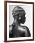 Shilluk Tribe Girl Wearing Decorative Beaded Head Gear in Sudd Region of the Upper Nile, Sudan-Eliot Elisofon-Framed Photographic Print