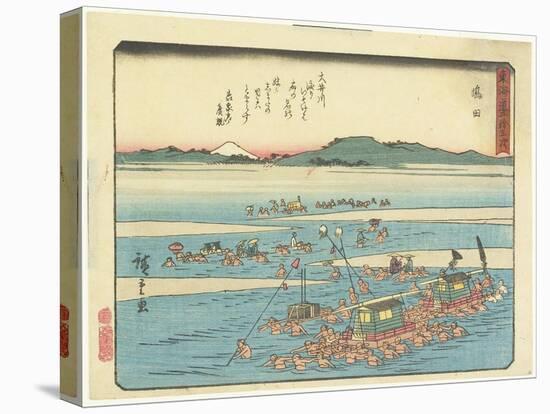 Shimada, 1837-1844-Utagawa Hiroshige-Stretched Canvas