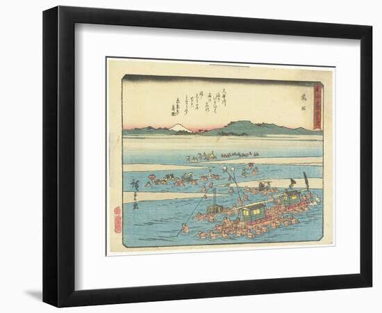 Shimada, 1837-1844-Utagawa Hiroshige-Framed Giclee Print