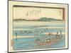 Shimada, 1837-1844-Utagawa Hiroshige-Mounted Giclee Print