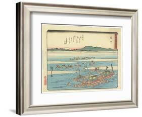 Shimada, 1837-1844-Utagawa Hiroshige-Framed Giclee Print