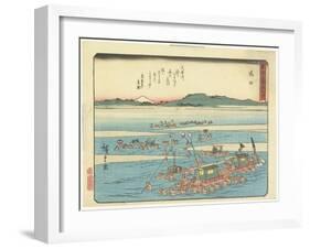 Shimada, 1837-1844-Utagawa Hiroshige-Framed Giclee Print