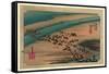 Shimada-Utagawa Hiroshige-Framed Stretched Canvas