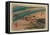 Shimada-Utagawa Hiroshige-Framed Stretched Canvas