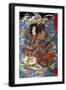 Shimamura Danjo Takanori Riding the Waves on the Backs of Large Crabs-Kuniyoshi Utagawa-Framed Giclee Print