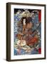 Shimamura Danjo Takanori Riding the Waves on the Backs of Large Crabs-Kuniyoshi Utagawa-Framed Premium Giclee Print