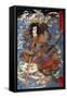 Shimamura Danjo Takanori Riding the Waves on the Backs of Large Crabs-Kuniyoshi Utagawa-Framed Stretched Canvas