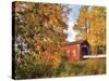 Shimanek Covered Bridge in Morning Light in Lane County, Oregon, USA-Jaynes Gallery-Stretched Canvas