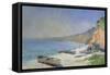 Shimmering Beach, Budleigh Salterton-Trevor Chamberlain-Framed Stretched Canvas
