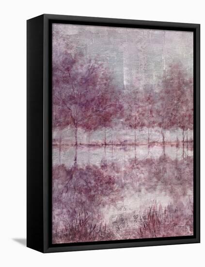 Shimmering Plum Landscape 1-Jill Schultz McGannon-Framed Stretched Canvas