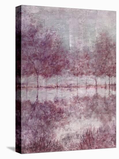 Shimmering Plum Landscape 1-Jill Schultz McGannon-Stretched Canvas